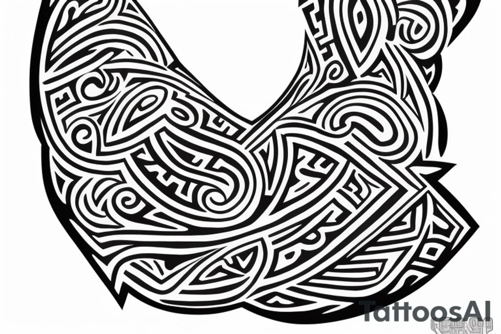 Create a tattoo with a simple mountain incorporating the letters I and L tattoo idea