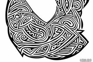 Create a tattoo with a simple mountain incorporating the letters I and L tattoo idea