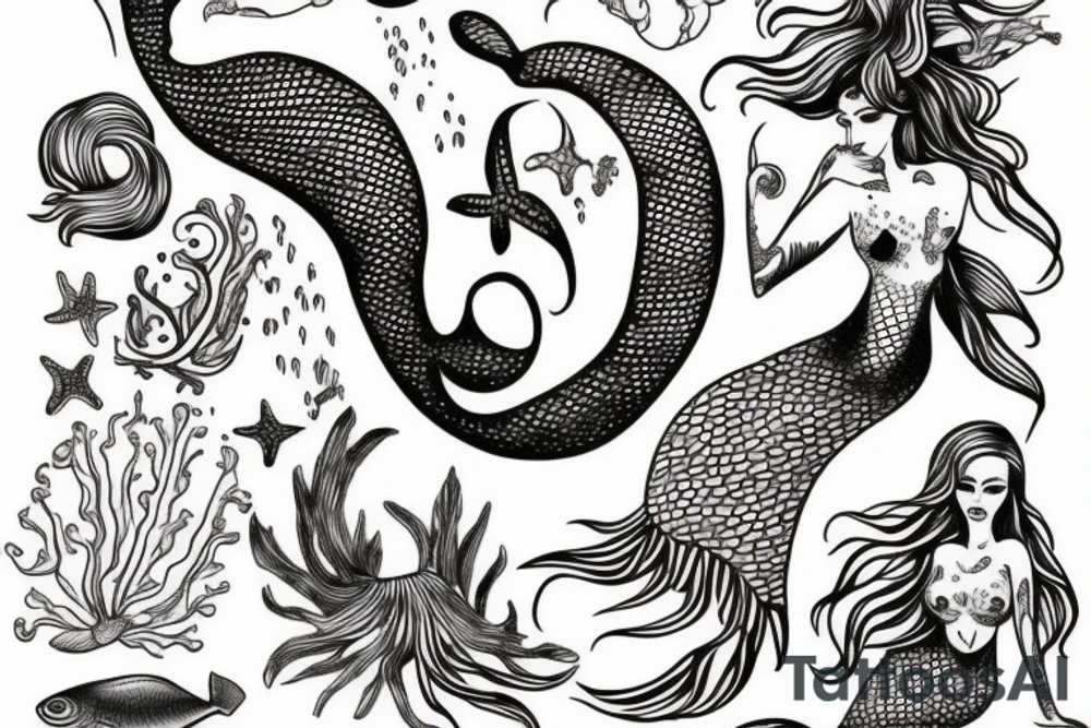 Mermaid tattoo idea