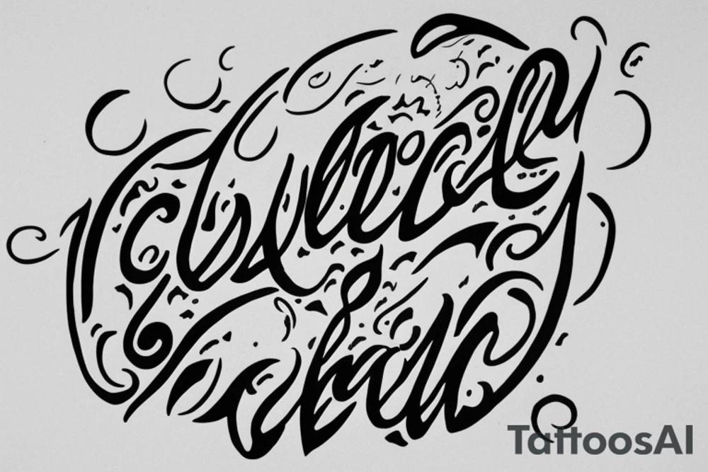 Create a tattoo very light with a simple mountain incorporating the letters I and L tattoo idea