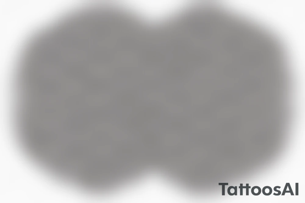 Connect these three symbols with 3 lines and space between each object Metatron cube, flower of life and seed of life tattoo idea