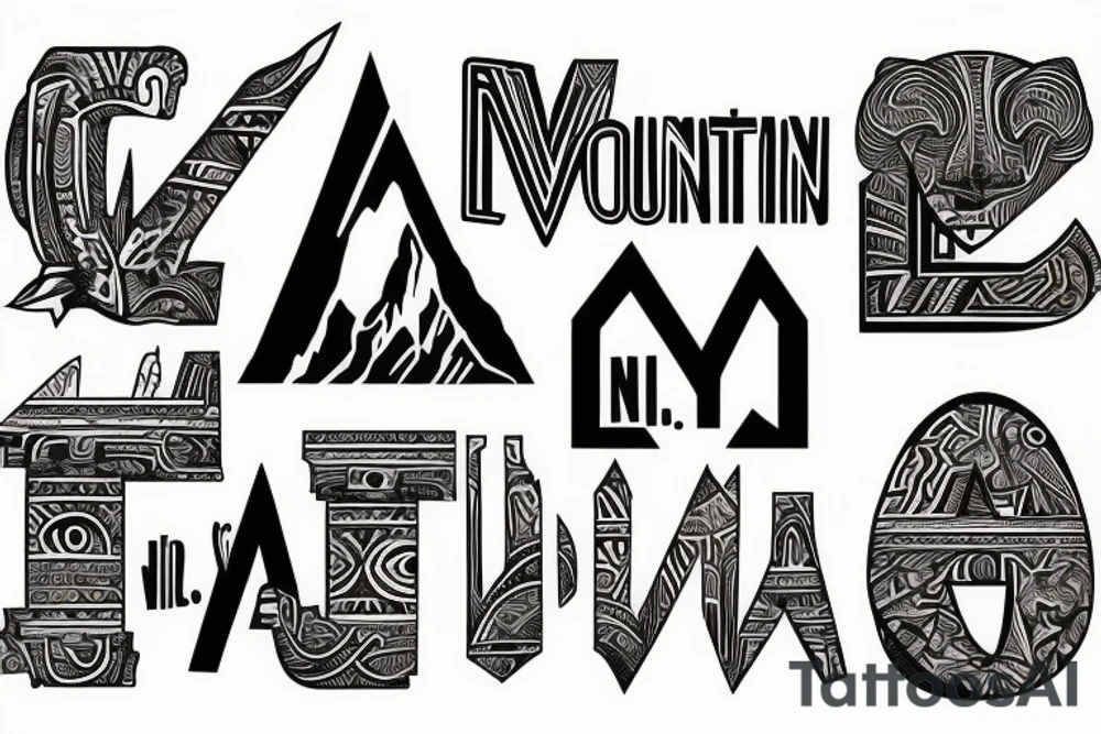 Mountain
Letter I and L
New York City tattoo idea