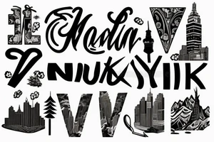 Mountain
Letter I and L
New York City tattoo idea