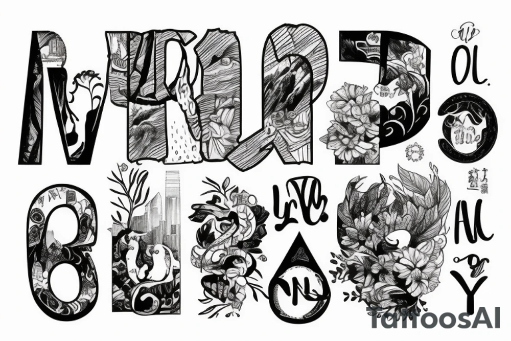 Mountain
Letter I and L
New York City tattoo idea