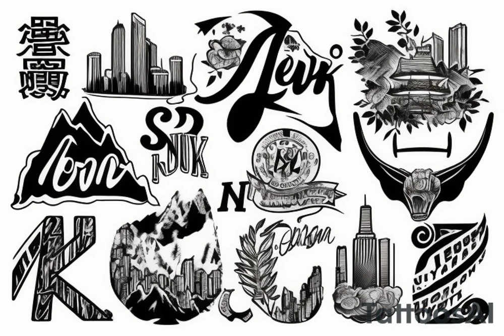 Mountain
Letter I and L
New York City tattoo idea