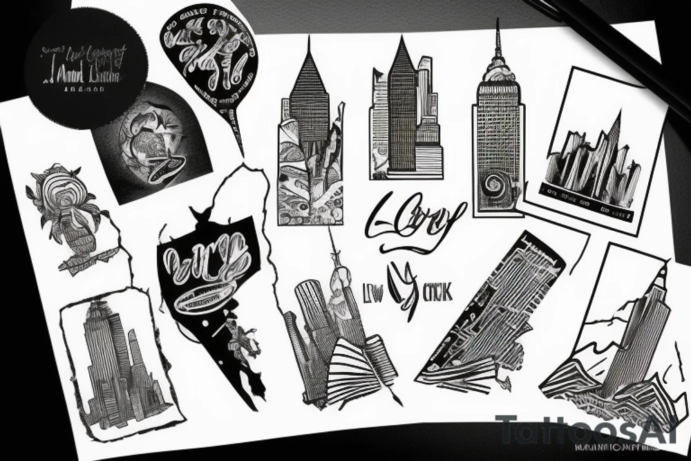Mountain
Letter I and L
New York City tattoo idea