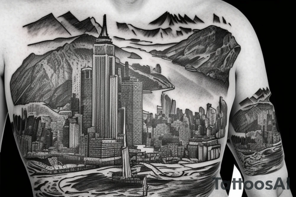 Mountain
Letter I and L
New York City tattoo idea