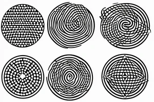 connect three circles with 3 lines with space between each circle tattoo idea