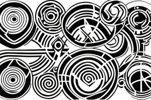 connect three circles with 3 lines with space between each circle tattoo idea