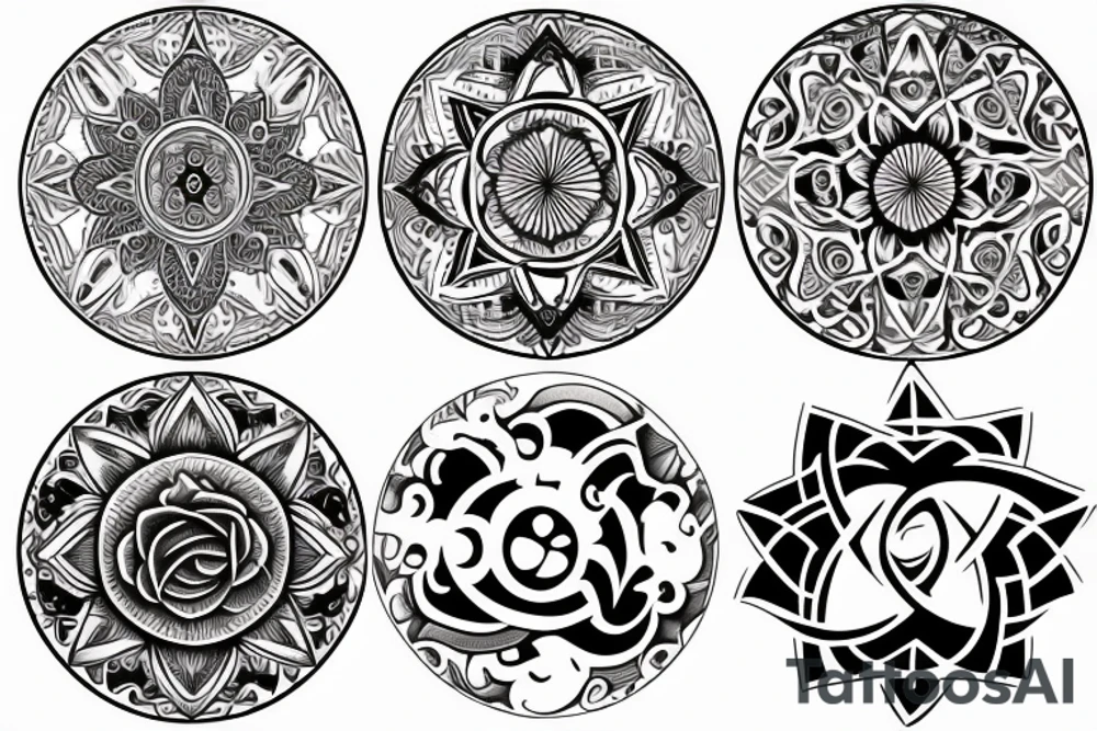 three distinct separate circles tattoo idea