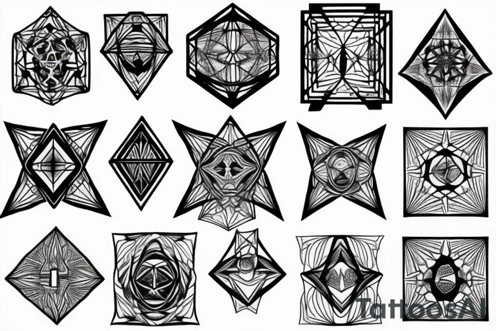 basic metatron cube tattoo idea