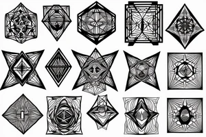 basic metatron cube tattoo idea