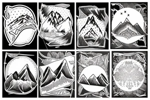 J’aimerai un tatouage avec des montagnes et les initiales de mes enfants IL tattoo idea