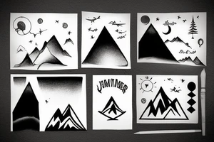 J’aimerai un tatouage avec des montagnes et les initiales de mes enfants IL tattoo idea