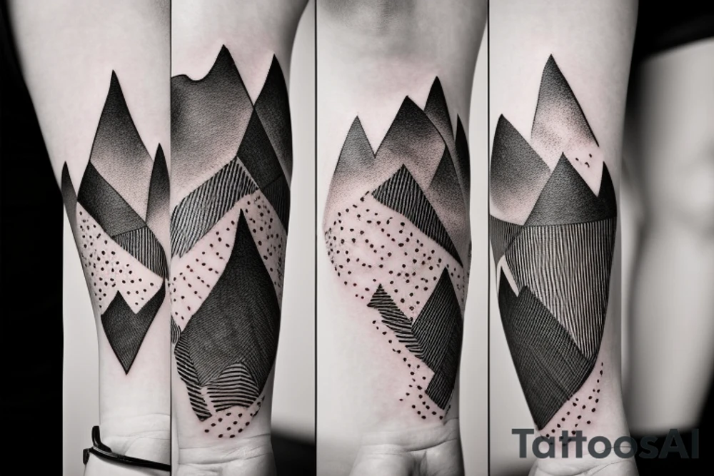 J’aimerai un tatouage avec des montagnes et les initiales de mes enfants IL tattoo idea
