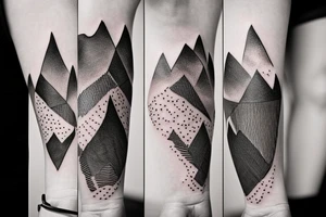 J’aimerai un tatouage avec des montagnes et les initiales de mes enfants IL tattoo idea