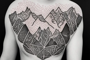 J’aimerai un tatouage avec des montagnes et les initiales de mes enfants IL tattoo idea