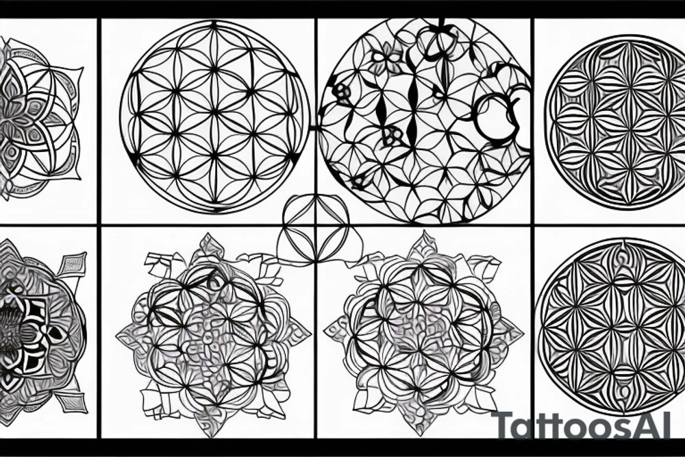 flower of life symbol tattoo idea