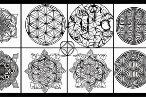 flower of life symbol tattoo idea
