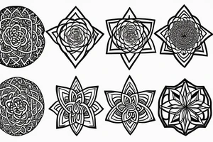 flower of life symbol tattoo idea