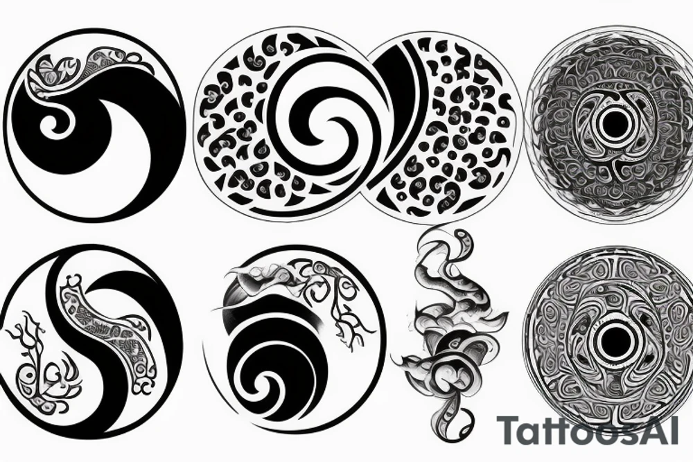 Ying yang symbol tattoo idea