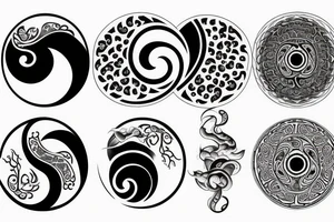 Ying yang symbol tattoo idea