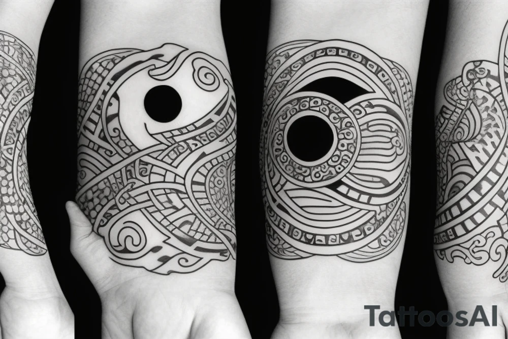 Ying yang symbol tattoo idea