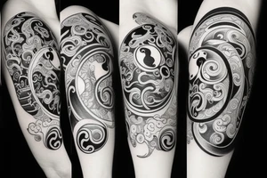 Ying yang symbol tattoo idea