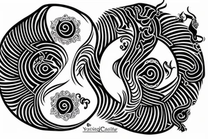 Ying yang symbol tattoo idea
