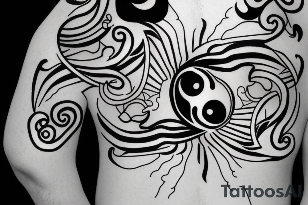 Ying yang symbol tattoo idea