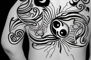 Ying yang symbol tattoo idea