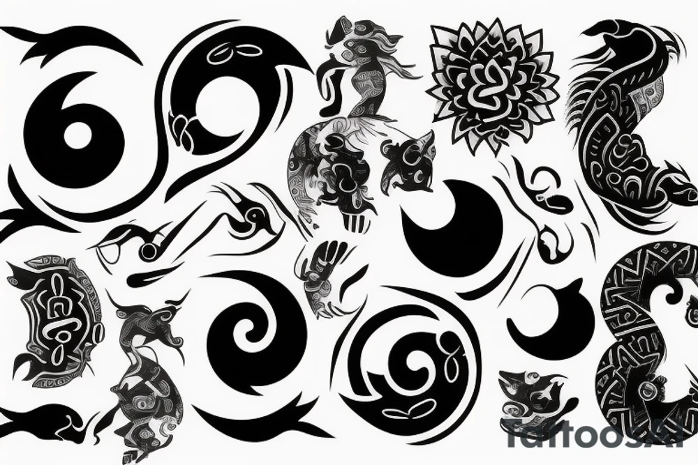Yin yang symbol tattoo idea