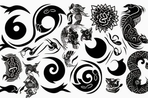 Yin yang symbol tattoo idea