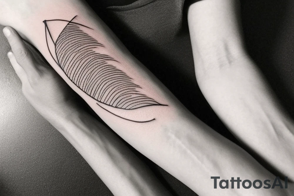 Unalome tattoo for the forearm, about 2 inches wide and 5 inches long. A sun and a moon should be integrated in the tattoo. The inflection points should be waves and mountains. the path of life should also cross through trees. tattoo idea