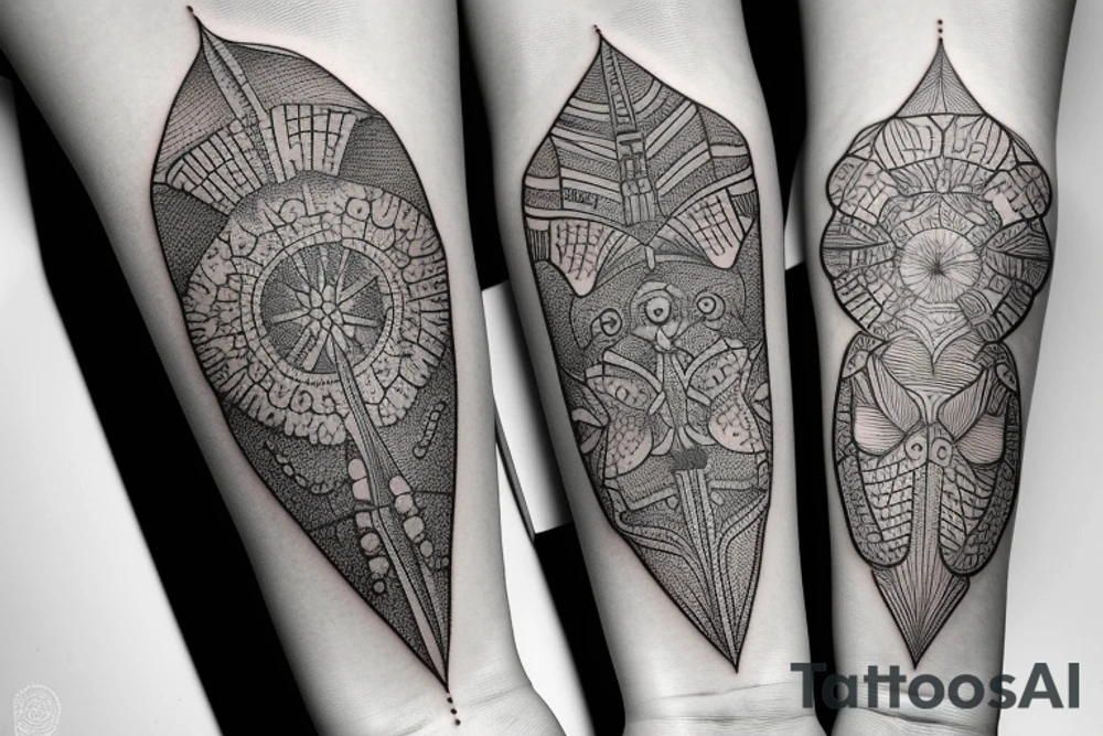 Unalome tattoo for the forearm, about 1.5  inches wide and 5 inches long. tattoo idea