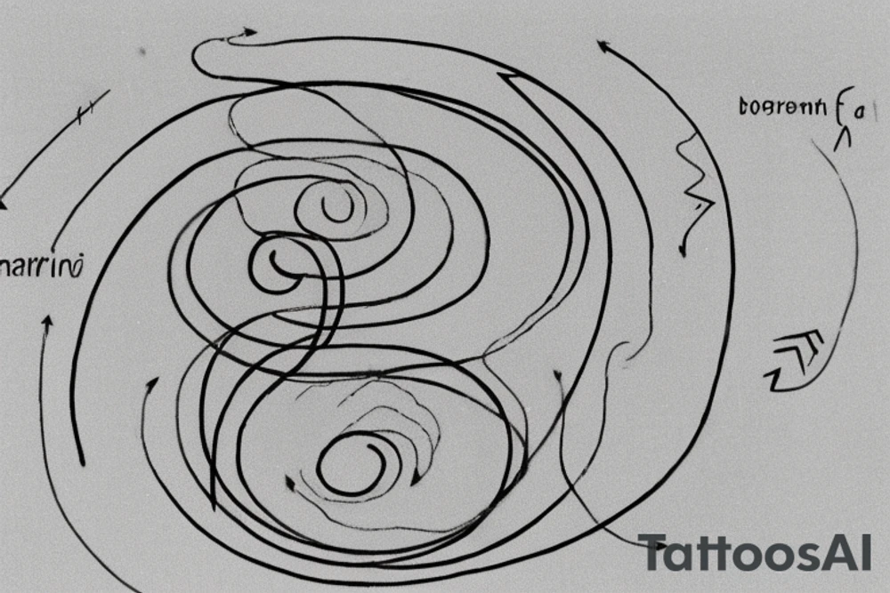 A Unalome typically consists of a spiraling, winding line that starts at the base and gradually moves upward, eventually straightening out. The path of the line represents the journey of life, with all its ups and downs. At the very beginning, the line often starts near the bottom of the symbol, which represents birth and the beginning of one's spiritual journey. As the line spirals upward, it may encounter loops, knots, or even sharp turns, symbolizing the challenges and obstacles one faces in life.

However, as the line continues to ascend, it ultimately straightens out, signifying enlightenment, self-realization, and the attainment of inner peace or nirvana. The straight line at the top of the Unalome represents the ultimate goal of spiritual awakening or enlightenment. tattoo idea