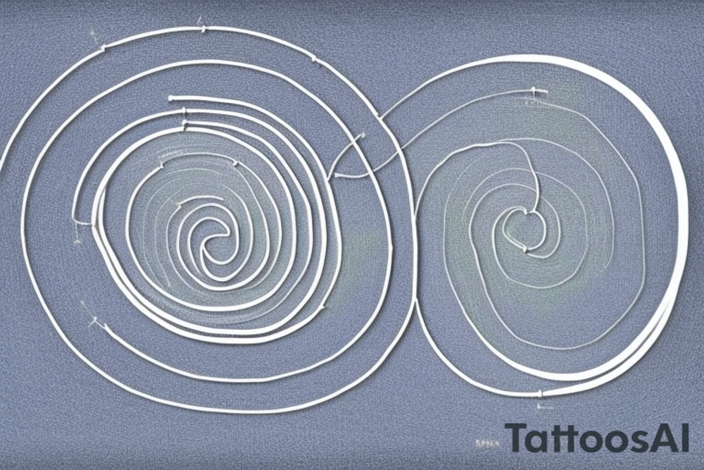 A Unalome typically consists of a spiraling, winding line that starts at the base and gradually moves upward, eventually straightening out. The path of the line represents the journey of life, with all its ups and downs. At the very beginning, the line often starts near the bottom of the symbol, which represents birth and the beginning of one's spiritual journey. As the line spirals upward, it may encounter loops, knots, or even sharp turns, symbolizing the challenges and obstacles one faces in life.

However, as the line continues to ascend, it ultimately straightens out, signifying enlightenment, self-realization, and the attainment of inner peace or nirvana. The straight line at the top of the Unalome represents the ultimate goal of spiritual awakening or enlightenment. tattoo idea