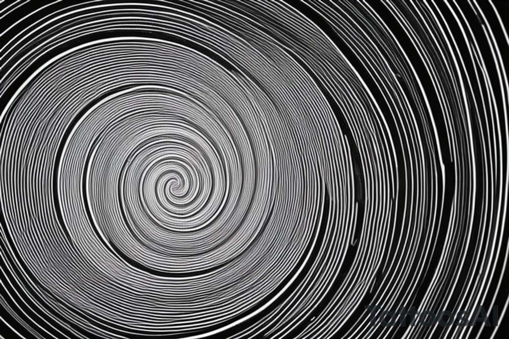a spiraling, winding line that starts at the base in a spiral and gradually moves upward, eventually straightening out.  As the line spirals upward, it loops and crosses over itself as it ascends. The line eventually straightens out and then fades into smaller dots . this is a thin line. it is called a unilalome and is a buddhist symbol tattoo idea