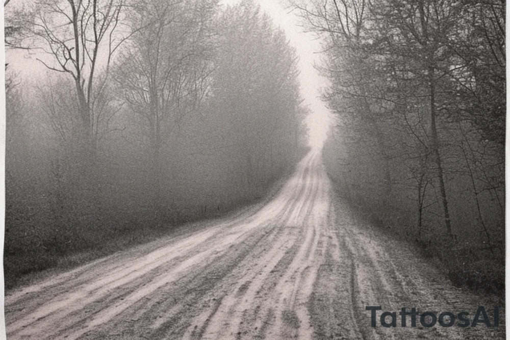 I want a tattoo for the back if my shoulder. I want it to be based on Robert Frost's poem The Road Not Taken. In the tattoo, I want it to include a wood in the fall with a path that diverges into two roads. Also, I want it to incorporate the line of the poem that reads "Two roads diverged in a wood, and I—
I took the one less traveled by,
And that has made all the difference." tattoo idea