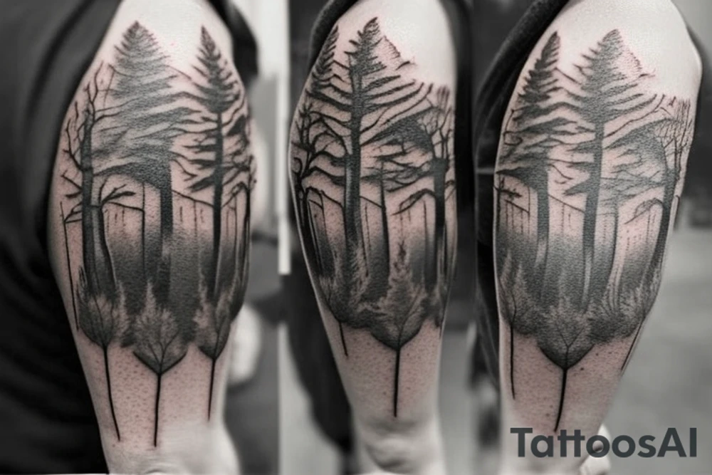 I want a tattoo for the back if my shoulder. I want it to be based on Robert Frost's poem The Road Not Taken. In the tattoo, I want it to include a wood in the fall with a path that diverges into two roads. Also, I want it to incorporate the line of the poem that reads "Two roads diverged in a wood, and I—
I took the one less traveled by,
And that has made all the difference." tattoo idea