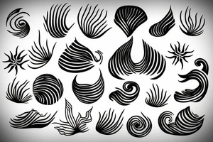 Wave on the ocean stylised tattoo idea