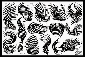 Wave on the ocean stylised tattoo idea