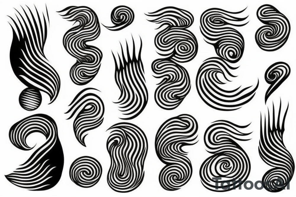 Wave on the ocean stylised tattoo idea