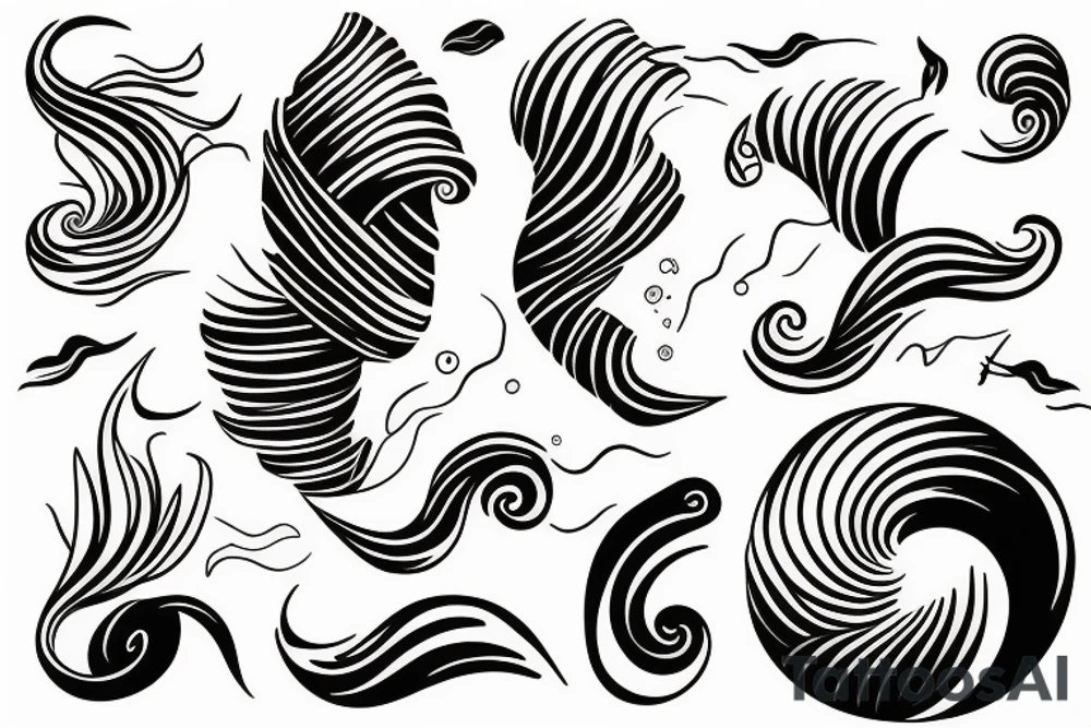 Wave on the ocean tattoo idea