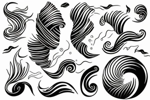 Wave on the ocean tattoo idea
