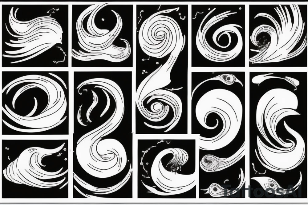 Wave on the ocean tattoo idea