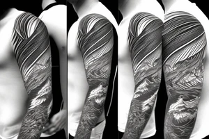 Surf-inspired tattoo embracing the beauty of nature for an outgoing individual. tattoo idea