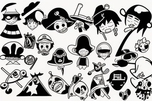 Luffys strawhat minimalistic tattoo idea