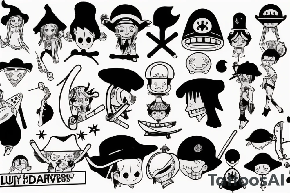 Luffys strawhat minimalistic tattoo idea