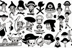 Luffys strawhat minimalistic tattoo idea
